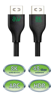 A2V HDMI Premium Certified Cable 8K 48Gbps HDR 26AWG/28AWG/30AWG High-Speed Cable