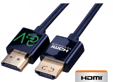 A2V Ultra Slim HDMI Premium Certified Cable 18Gbps 34AWG High-Speed Digital Video Cable