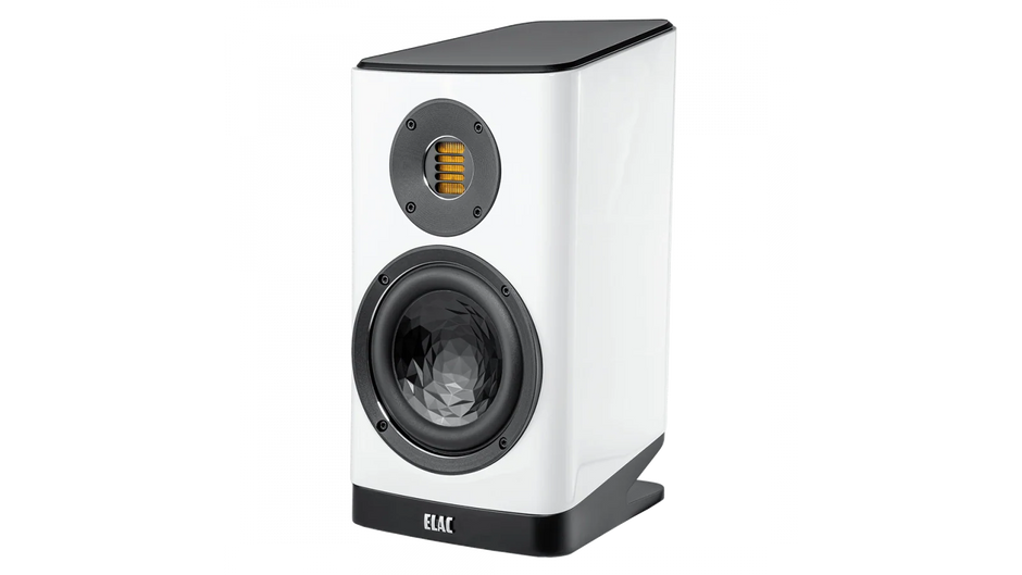 Elac Vela 6" 2-Way Bookshelf Speakers with JET 6 Tweeter - Gloss White, Pair