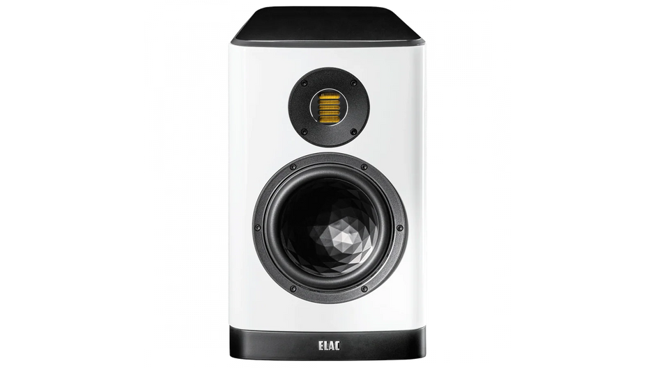 Elac Vela 7" 2-Way Bookshelf Speakers with JET 6 Tweeter - Gloss White, Pair