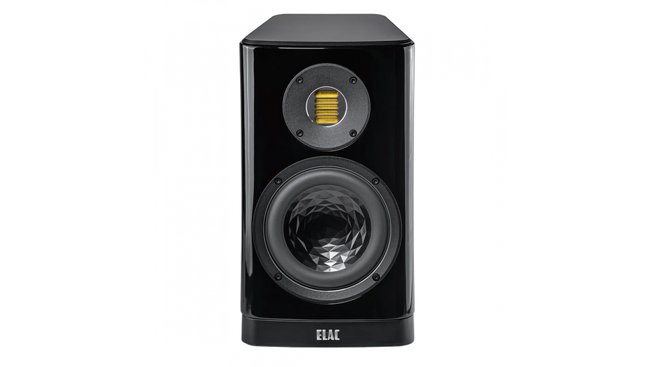 Elac Vela 6" 2-Way Bookshelf Speakers with JET 6 Tweeter - Gloss Black, Pair