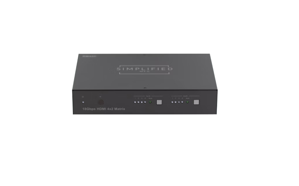 Simplified RM42C 4x2 HDMI 2.0b (18Gbps) Fast Switch/Scaling Matrix Switch