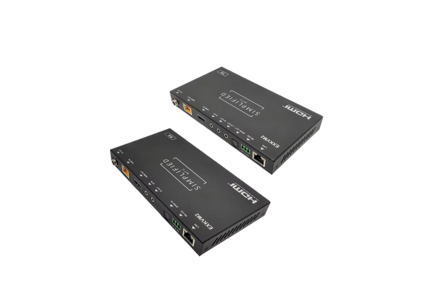 Simplified EXKVM2 Full featured 4K HDMI 2.0 (18Gbps) Extender over Cat6A/6 cable