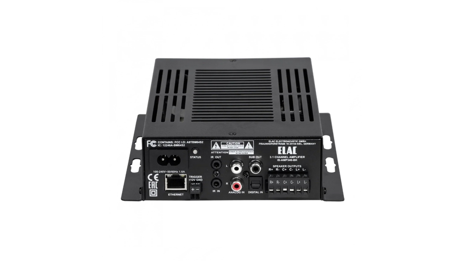 Elac IS-AMP340-BK Integrated 3 x 40W Amplifier with Dolby Digital - Black, Each