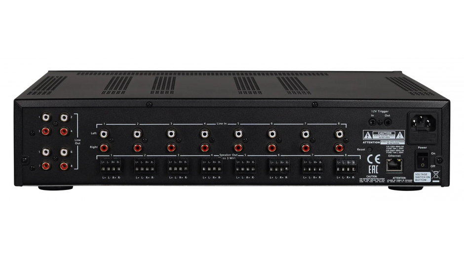 Elac IS-AMP1650-BK Integrator 16 x 50W Multi-Zone Amplifier - Black, Each