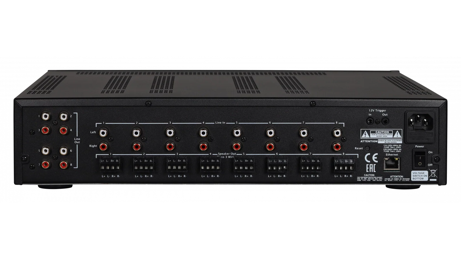 Elac IS-AMP1650-BK Integrator 16 x 50W Multi-Zone Amplifier - Black, Each