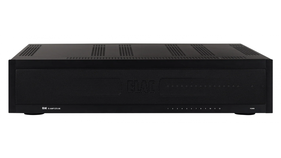Elac IS-AMP1275-BK Integrator 12 x 75W Multi-Zone Amplifier - Black, Each