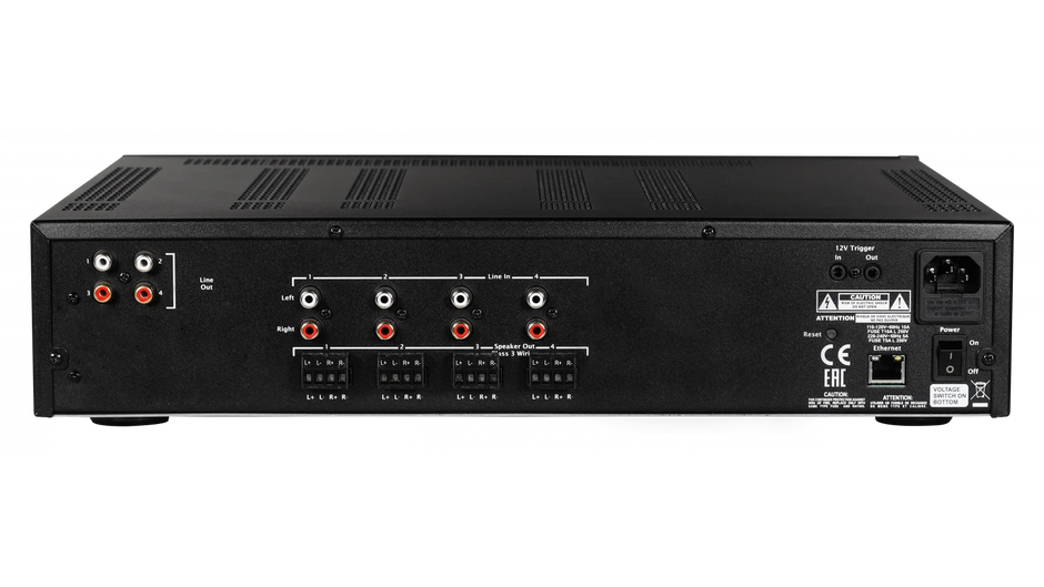 Elac IS-AMP8100-BK Integrator 8 x 100W Multi-Zone Amplifier - Black, Each