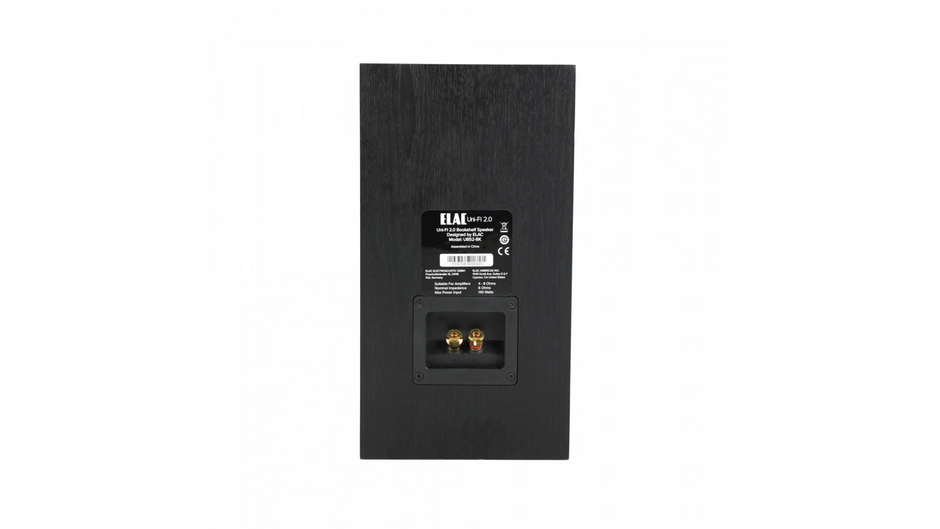 Elac Uni-Fi 2.0 Bookshelf Speaker - Black, Pair