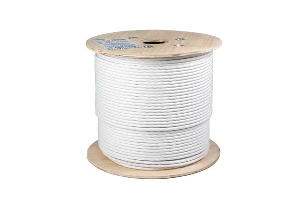 Vertical Cable Cat6a Bulk Wire 10Gb Shielded F/UTP Solid Cable 1000FT Pull Box Wooden Spool