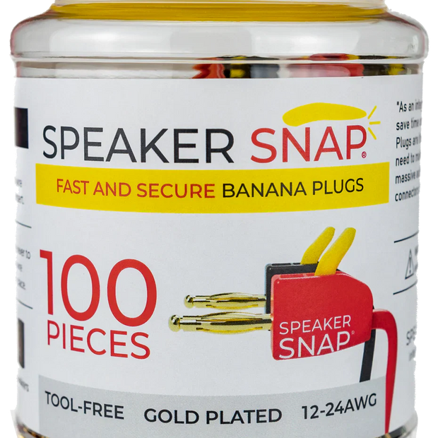 Speaker Snap SSBP100 Banana Plugs Red & Black 50 Pair / 100 Pieces