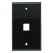Vanco Multi-Meida Keystone Wall Plates- 1 Ports & Black