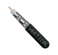 Vertical Cable RG6 Quad Shield Coaxial Cable 18 AWG Solid CCS Conductor Plenum 1000ft, Black