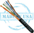 Vertical Cable CAT6 1000ft Plenum Rated (Slim Type) 166-250/P/BK