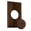 MidLite Single-Gang Splitport™with Grommet,  Brown