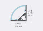 Lumentruss 2201 Series Angled Channel, BLACK
