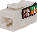 Vertical Cable CAT6A Data Grade V-Max Keystone Jacks – 353 Series - Single / 25 Pack