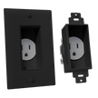 MidLite Single-Gang Décor Recessed Receptacle, Black
