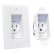 MidLite Single-Gang Décor Recessed Receptacle, White