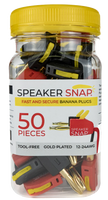 Speaker Snap SSBP50 Banana Plugs Red & Black 25 Pair / 50 Pieces