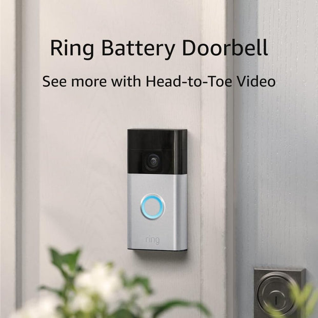 Ring Battery Doorbell, Head-to-Toe Video, Live View with Two-Way Talk, and Motion Detection & Alerts (2024 release)