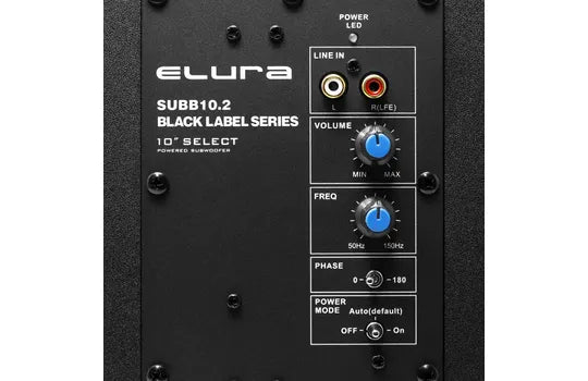 Elura SUBB10.2 Black Label 10" 175-Watt Down Firing Power Port Subwoofer