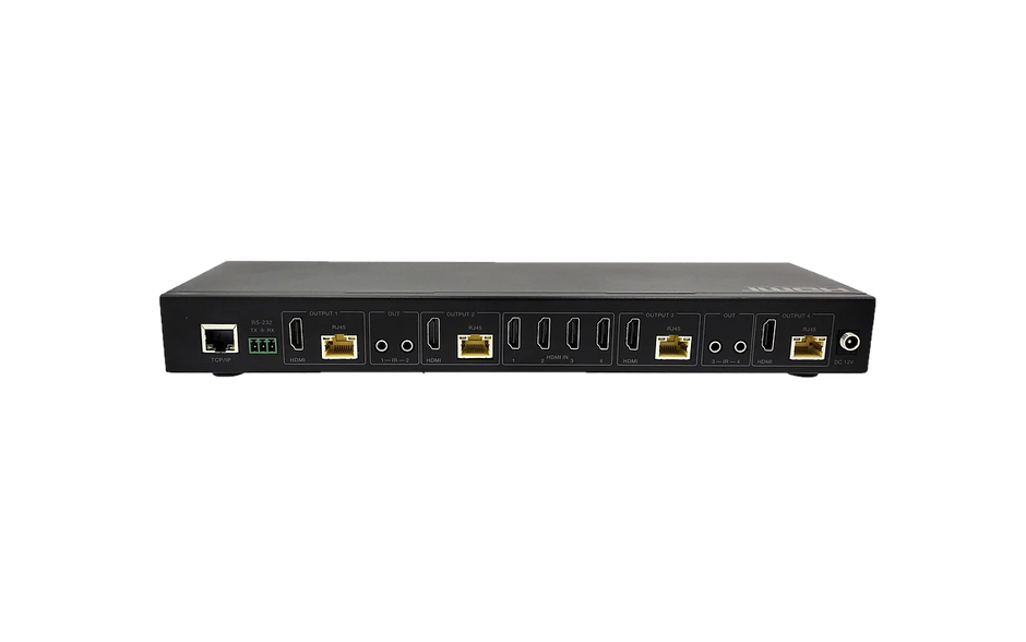 Simplified MX44KT Scaling 50m 4K 4x4 HDMI Matrix Kit over CAT5e/6/7