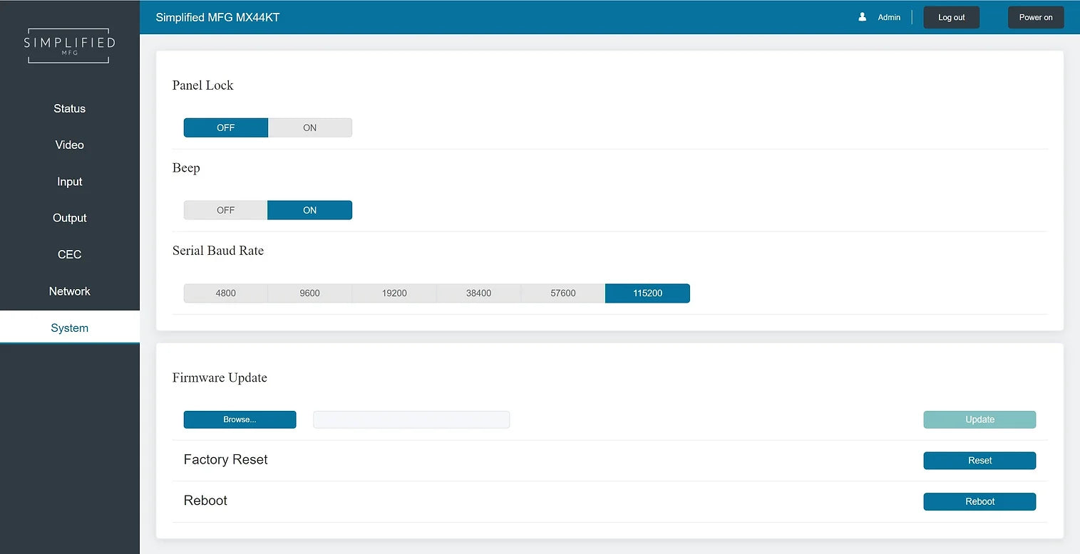 Simplified MX44KT Scaling 50m 4K 4x4 HDMI Matrix Kit over CAT5e/6/7