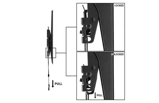 BRKT Brand TLT3260MAX-LVL - Medium Single Rail Tilt Mount with Post Level Adjustment