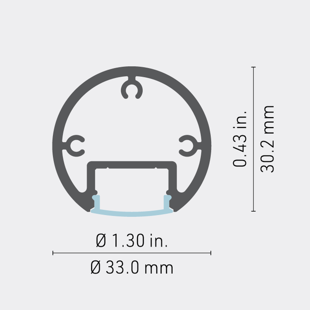 Lumentruss 7850 Series Closet Rod, Aluminum