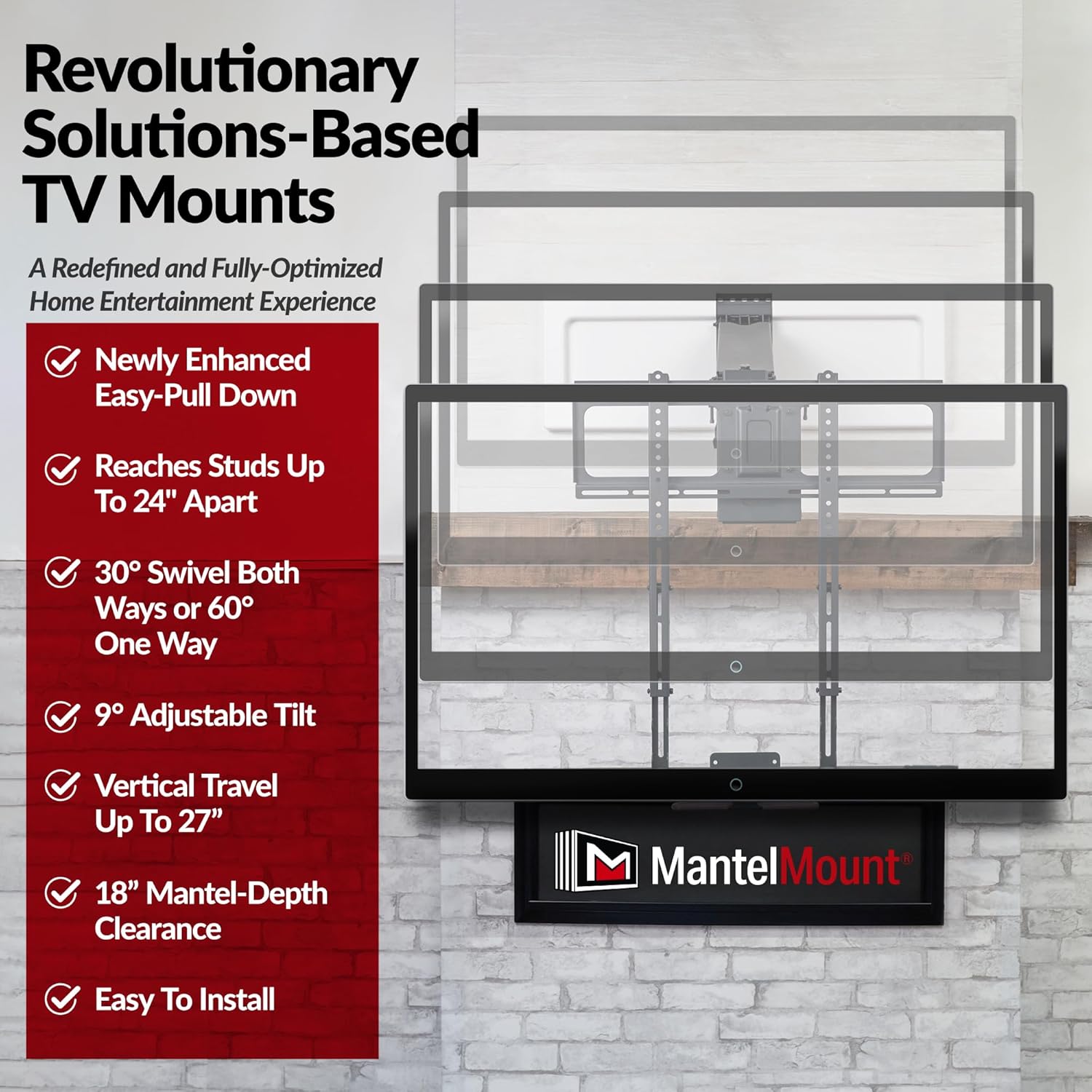 MantelMount MM540 Enhanced Pull Down TV Mount