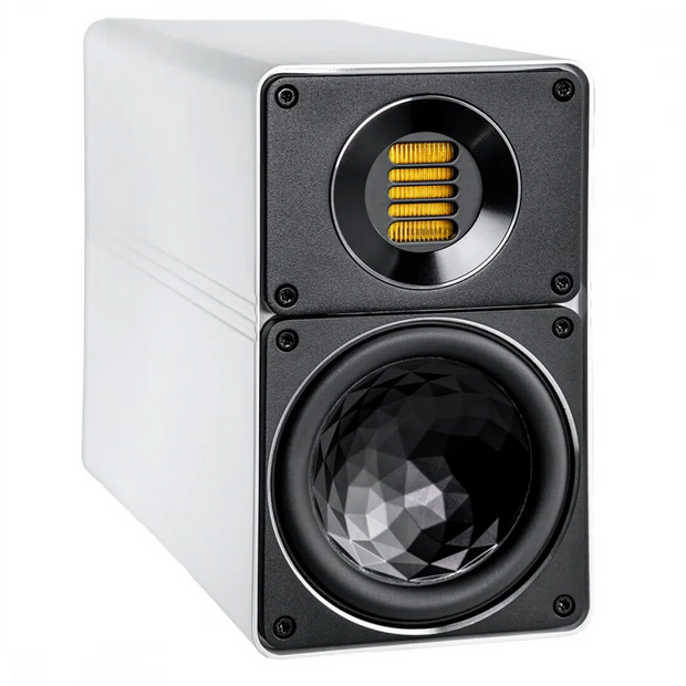 Elac 4.5" Line 300  2-Way Bookshelf Speakers with Jet 6 Tweeter - Gloss White, Pair