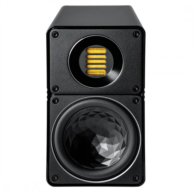 Elac 4.5" Line 300 2-Way Bookshelf Speakers with Jet 6 Tweeter - Gloss Black, Pair