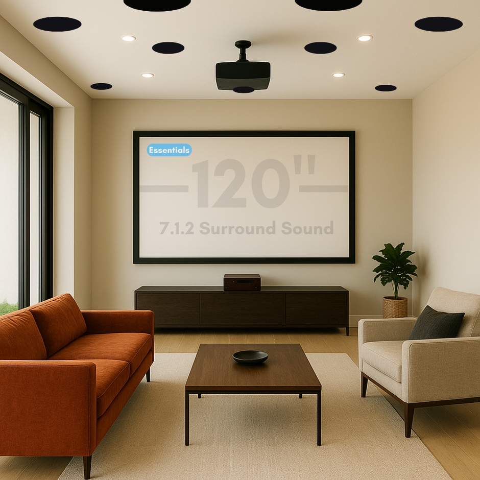 Essentials 7.1.2 Wired Bundle (Laser Projector – ~2,500,000:1 Contrast / 2,200 lm)