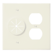 MidLite Duplex Receptacle Plate with Grommet, Light Almond