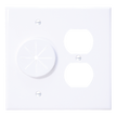 MidLite Duplex Receptacle Plate with Grommet, White