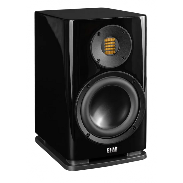 Elac 6" 2-Way Bookshelf Speakers with Jet 6 Tweeter - Gloss Black, Pair