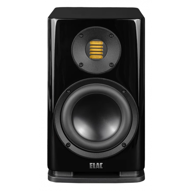 Elac 6" 2-Way Bookshelf Speakers with Jet 6 Tweeter - Gloss Black, Pair