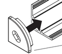 Lumentruss 2201 Series Angled Channel, BLACK
