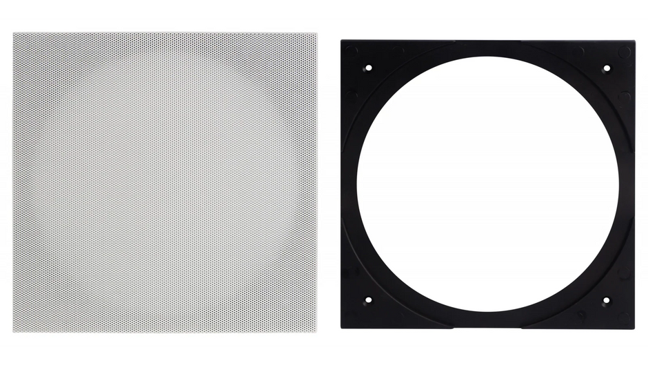 Elac IC-SQ61-W Square Adapter & Grill Vertex 6.5" - White, Each