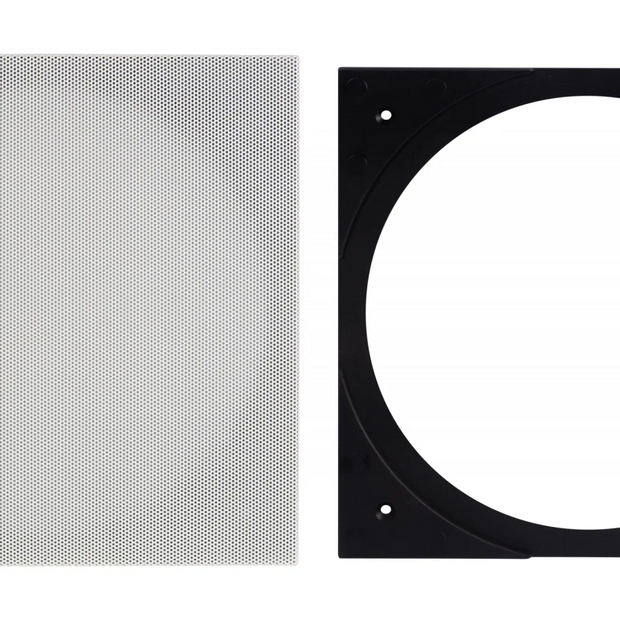 Elac IC-SQ61-W Square Adapter & Grill Vertex 6.5" - White, Each