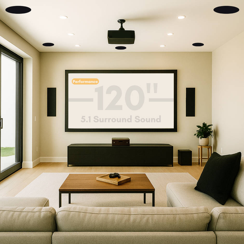 Performance 5.1 Wired Bundle (Laser Projector – ~2,500,000:1 Contrast / 2,700 lm)