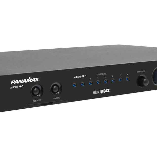 Panamax M4320-PRO 1 RU 20 AMP 8 BlueBOLT Programmable Outlets w/Auto Reset, 10Ft IEC Cord