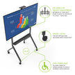 Kanto MTP100 Heavy Duty Height Adjustable Rolling TV Stand for 55