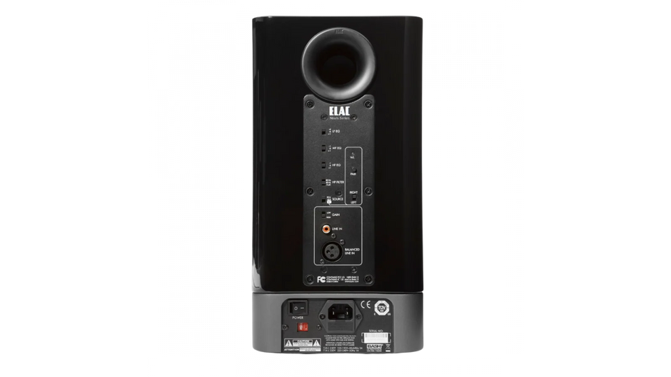 Elac 5.25" Navis ARB51 Powered Bookshelf Loudspeakers - Gloss Black, Pair