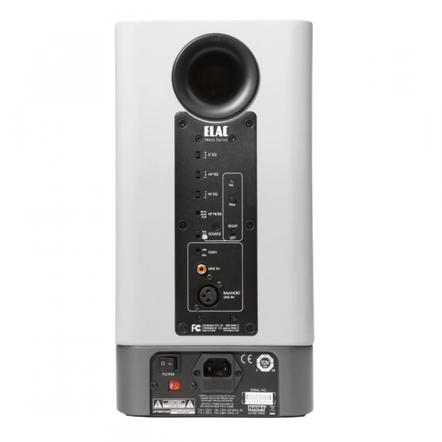 Elac 5.25" Navis ARB51 Powered Bookshelf Loudspeakers - Gloss White, Pair