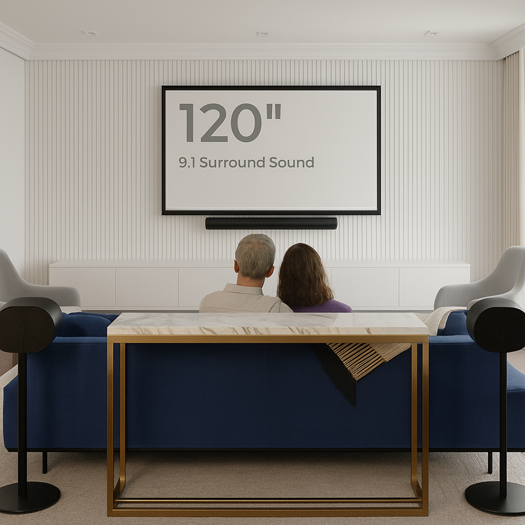 Essentials Wireless 7.1.2 Bundle (Laser Projector – ~2,500,000:1 Contrast / 2,200 lm)