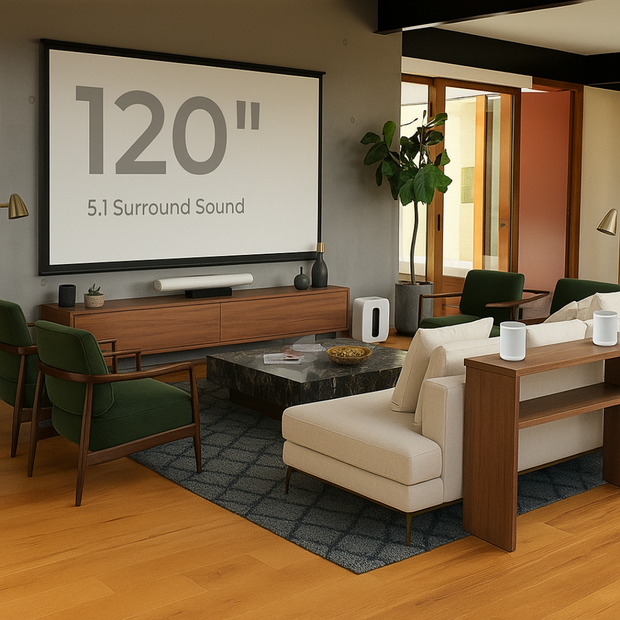 Performance Wireless 5.1 Bundle (Laser Projector – ~2,500,000:1 Contrast / 2,700 lm)