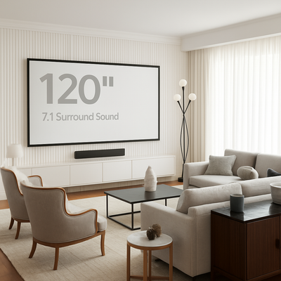 Performance Wireless 7.1 Bundle (Laser Projector – ~2,500,000:1 Contrast / 2,700 lm)