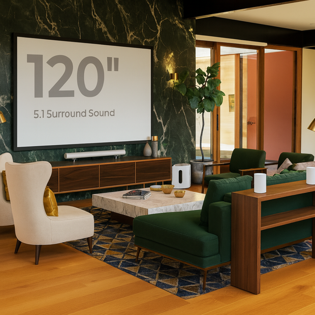 Elite Wireless 5.1 Bundle (Laser Projector – 40,000:1 Contrast / 2,000 lm)